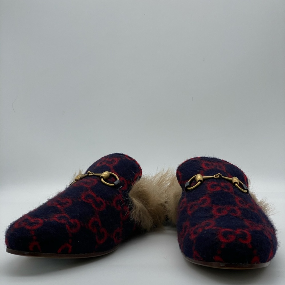 Gucci Princetown GG wool slipper Blue and red GG w - Picture 10 of 16